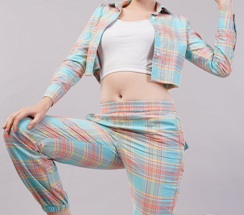 Women Checked Co-ord Set