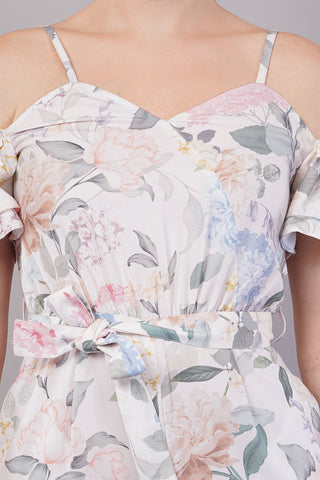 Women Floral Print Off-Shoulder Jumpsuit