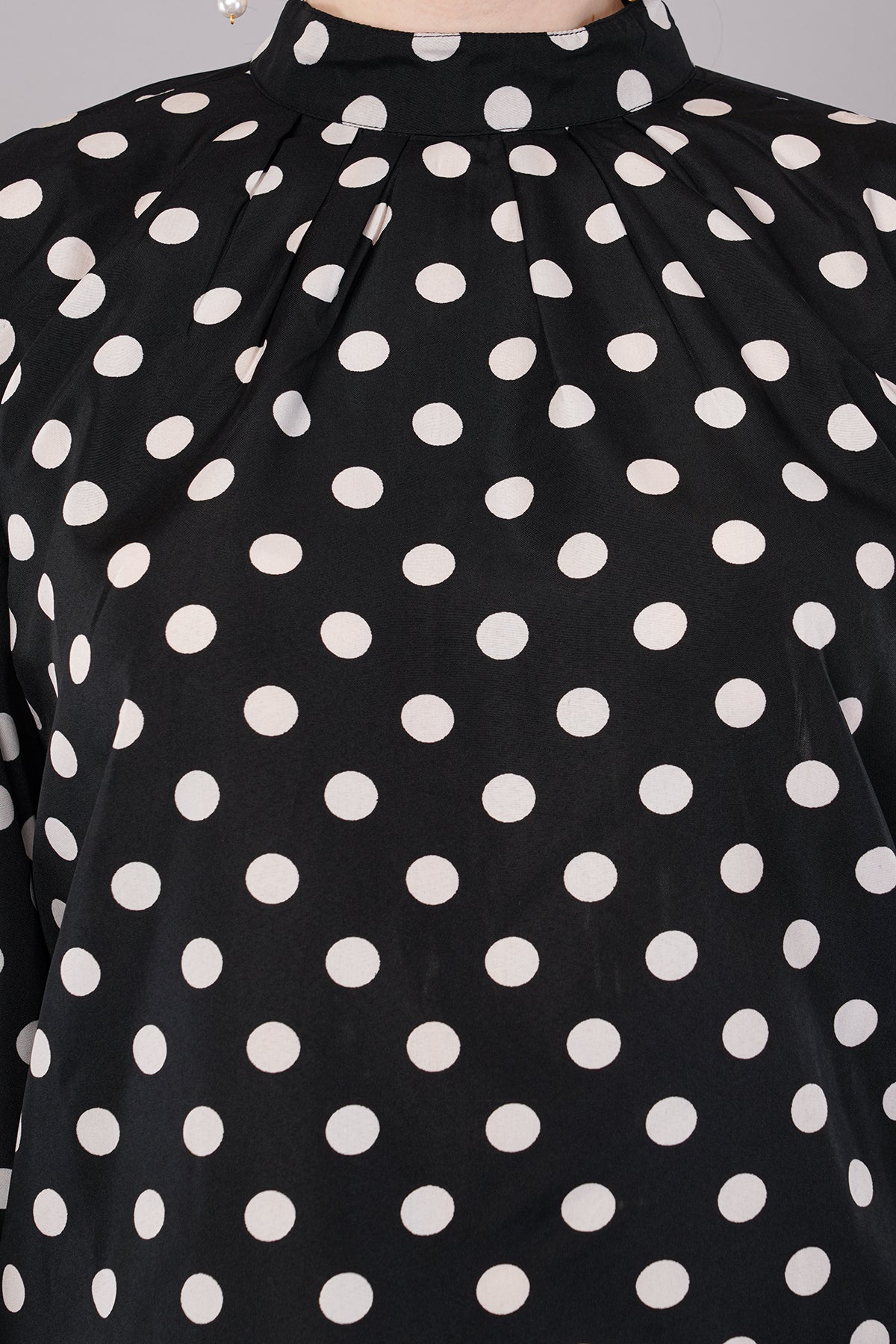 Women’s White Polka Dot Printed Top