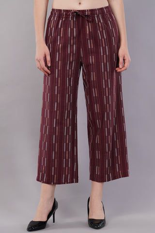 Striped Wide Legged Trousers for Women
