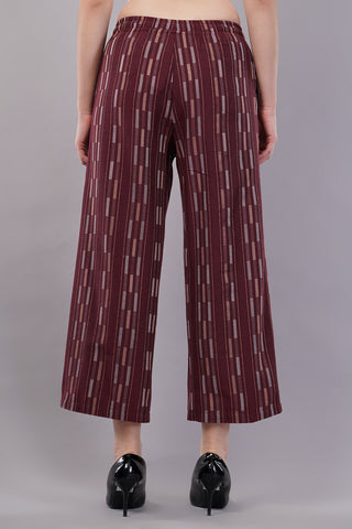 Striped Wide Legged Trousers for Women