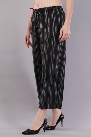 Striped Wide Legged Trousers for Women