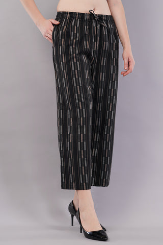 Striped Wide Legged Trousers for Women