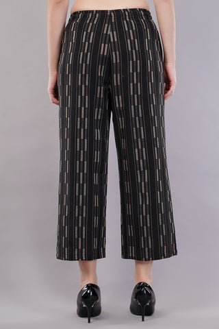 Striped Wide Legged Trousers for Women