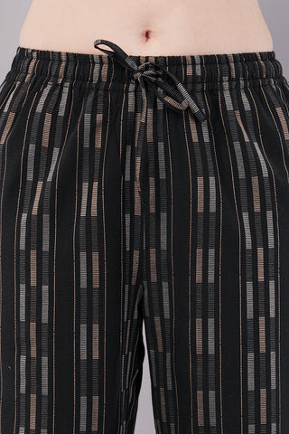 Striped Wide Legged Trousers for Women