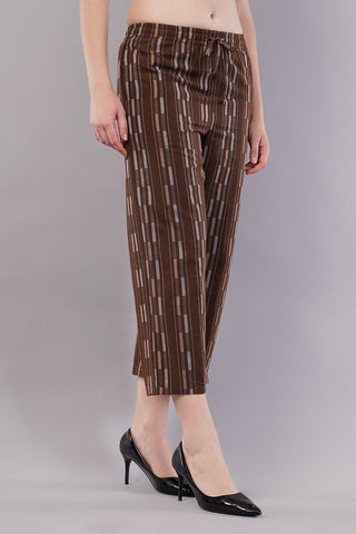Striped Wide Legged Trousers for Women