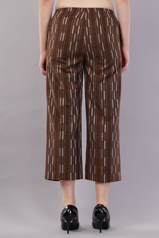 Striped Wide Legged Trousers for Women