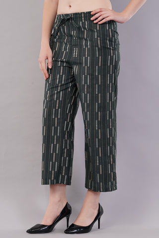 Striped Wide Legged Trousers for Women