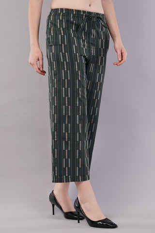 Striped Wide Legged Trousers for Women