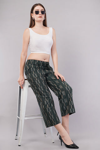 Striped Wide Legged Trousers for Women