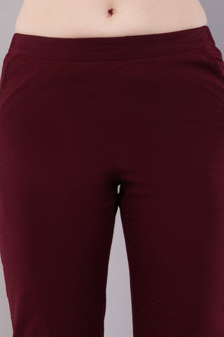 Flat-Front Slim Fit Pants with Insert Pockets