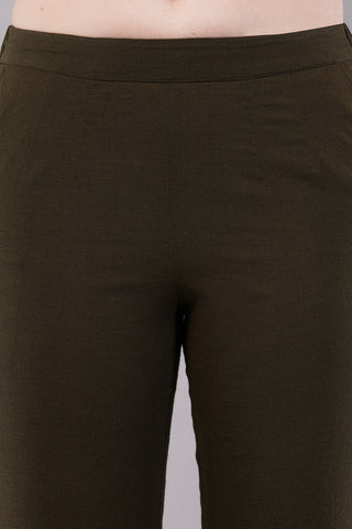Flat-Front Slim Fit Pants with Insert Pockets