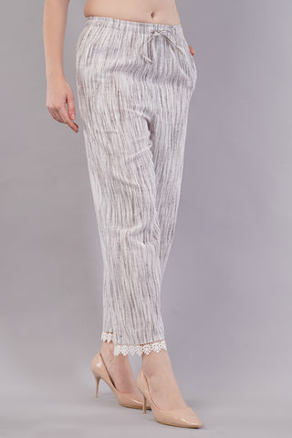 Striped Wide Legged Trousers for Women