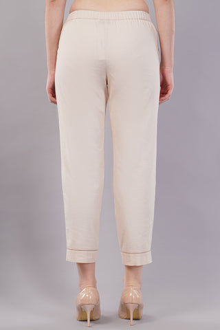 Flat-Front Slim Fit Pants with Insert Pockets