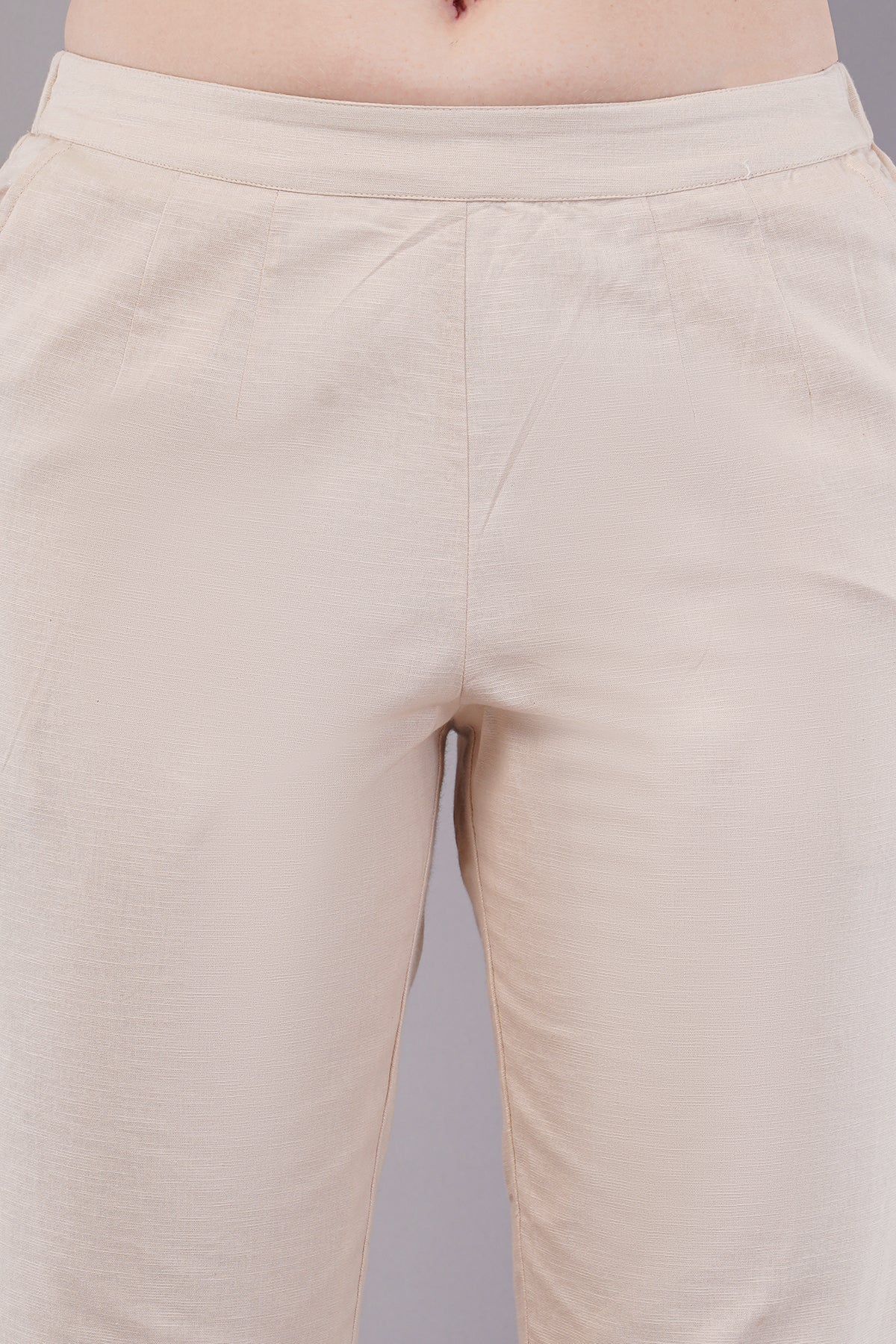 Flat-Front Slim Fit Pants with Insert Pockets