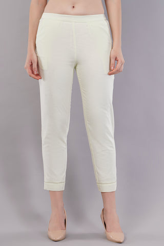 Flat-Front Slim Fit Pants with Insert Pockets
