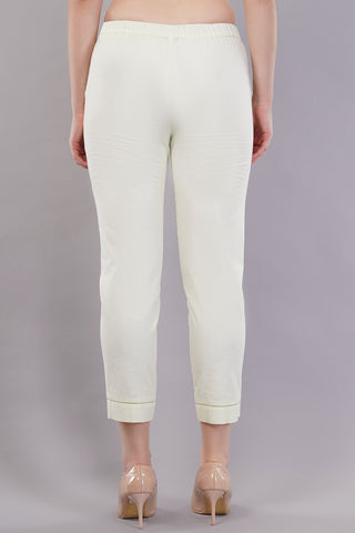 Flat-Front Slim Fit Pants with Insert Pockets