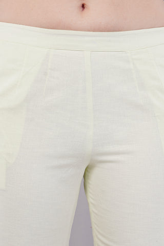 Flat-Front Slim Fit Pants with Insert Pockets