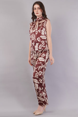 Women's Satin Ankle Length Co-Ord Set for Women