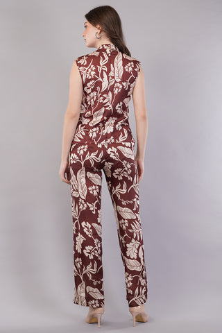 Women's Satin Ankle Length Co-Ord Set for Women
