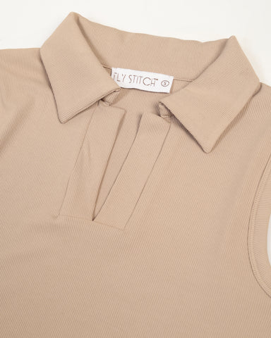 Women’s Sleeveless Ribbed Crop Top