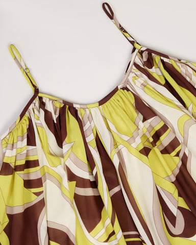 Floral Print A-Line Midi Dress