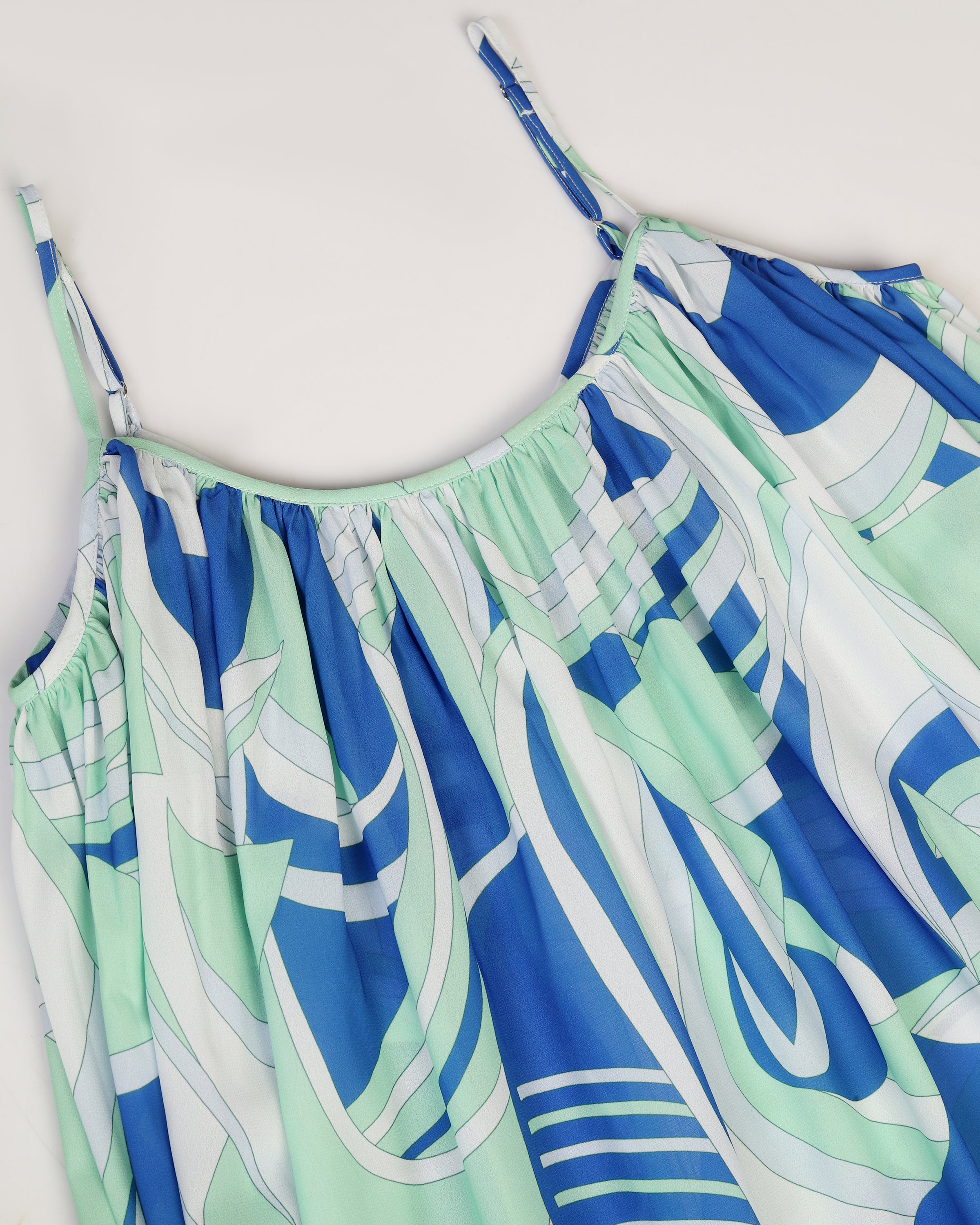 Tropical Print Fit & Flare Mini Dress