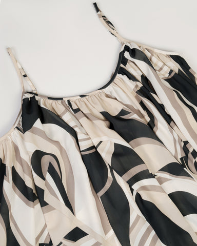 Floral Print A-Line Midi Dress